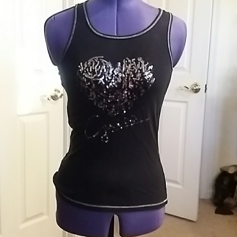 Black sequin top